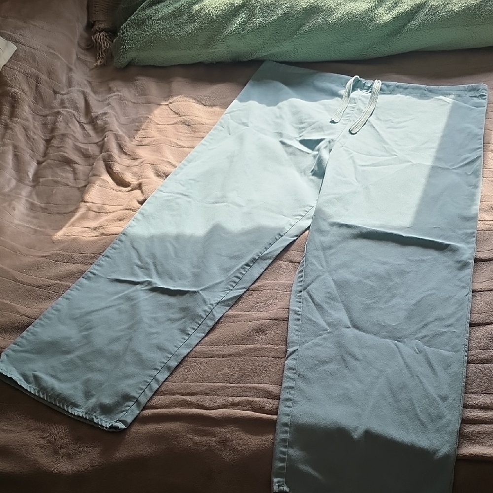 S Life Women's Mint Wide Leg Scrub Pants